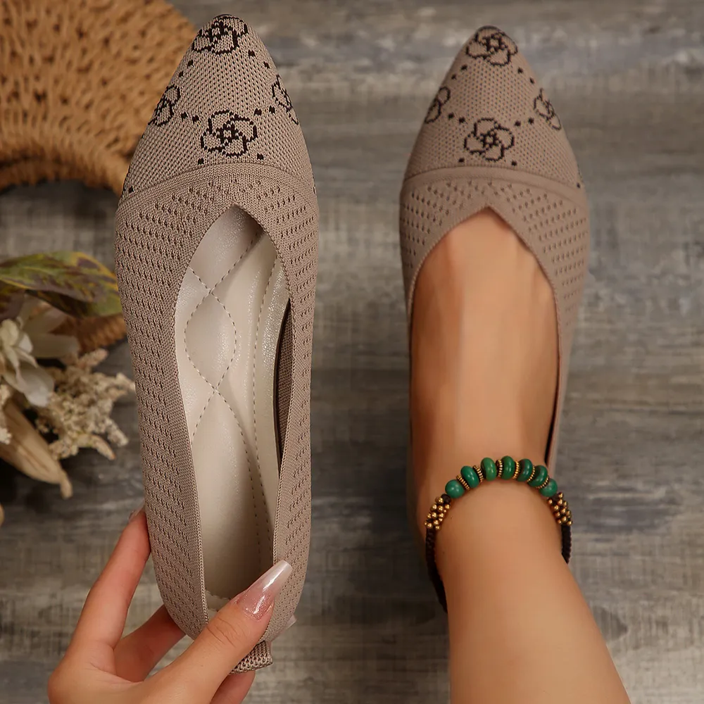 Point Toe Mesh Flat Slip-Ons - Image 5