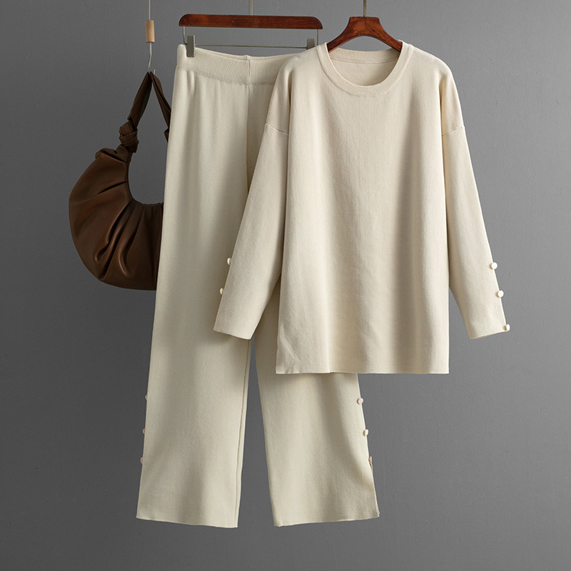 Solid color sweater set for women - Image 7