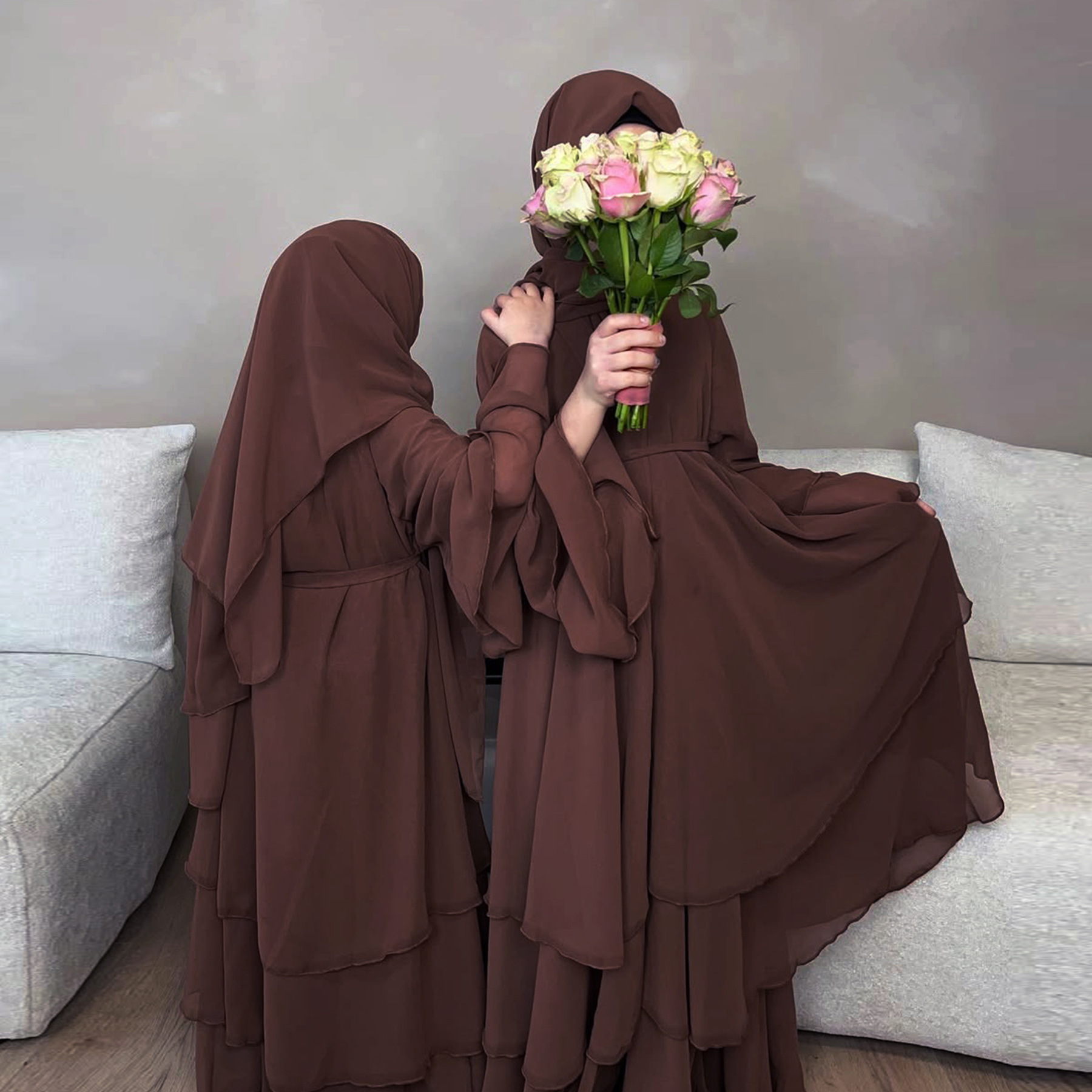 Elegant Childrens abaya matching