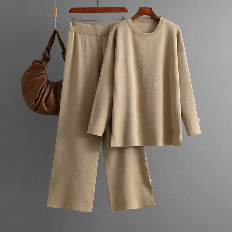Solid color sweater set for women - Image 4