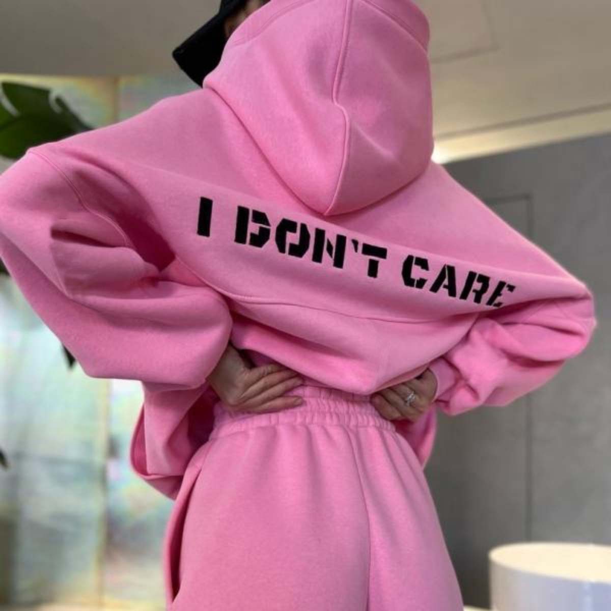 Fashionable Hooded Printed Sweatshirt Casual Sports Set for WomenAutumn and Spring Wear - Image 2
