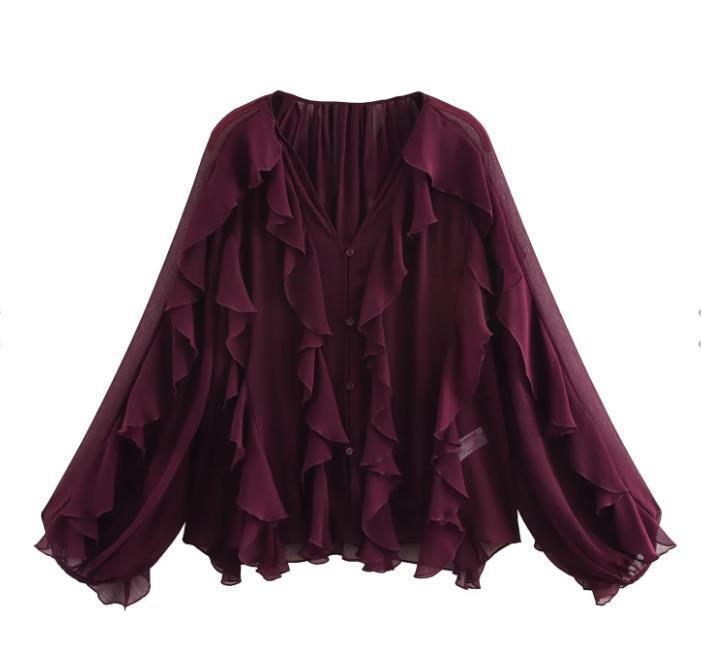 Chic Layered Decorative Shirt Women's Fashion Style Casual Top - Image 14
