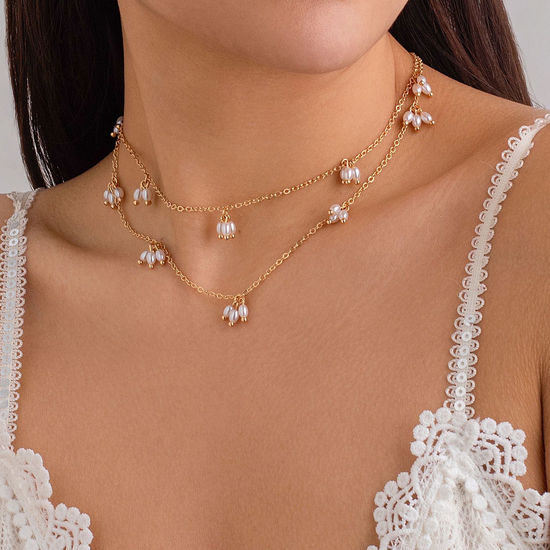 Double-Layer Pearl Necklace - Image 6