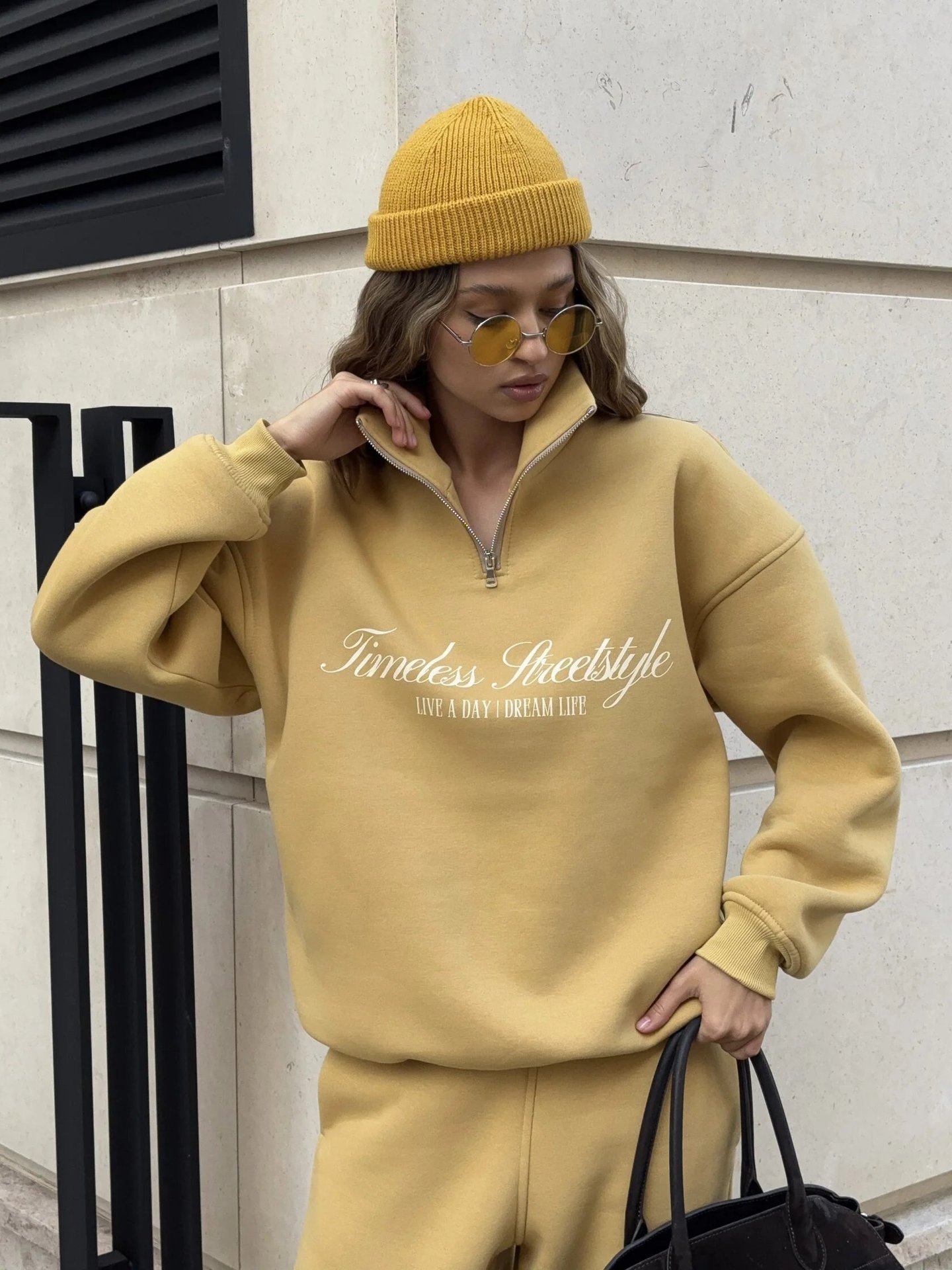 Letter Print Hoodie & Pants Set - Image 6
