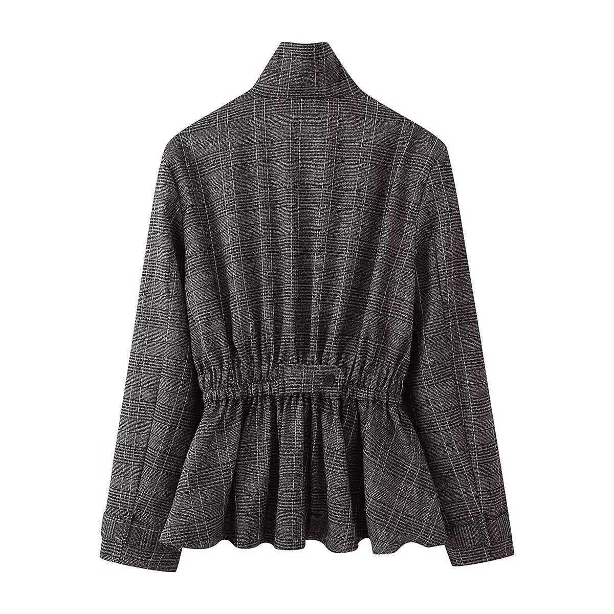 Plaid ruffled jacket+balloon version pants - Image 3