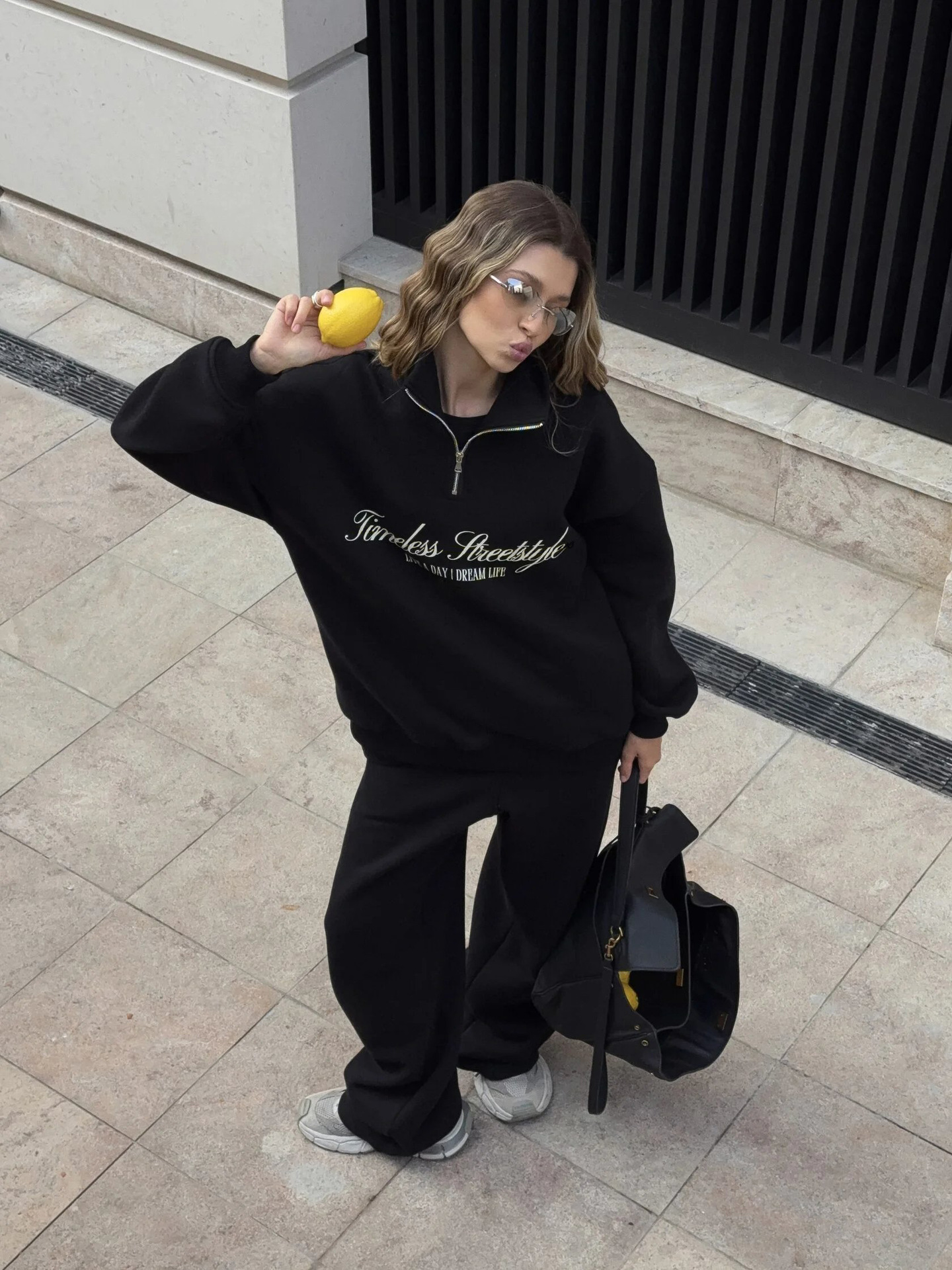 Letter Print Hoodie & Pants Set - Image 8