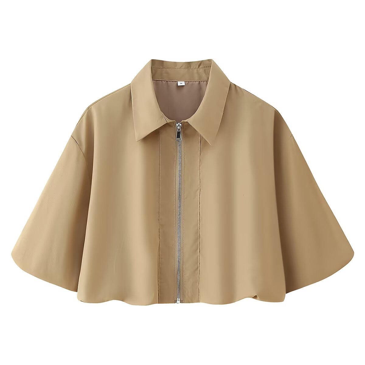 Short sleeved zipper top jacket+skirt set - Image 6