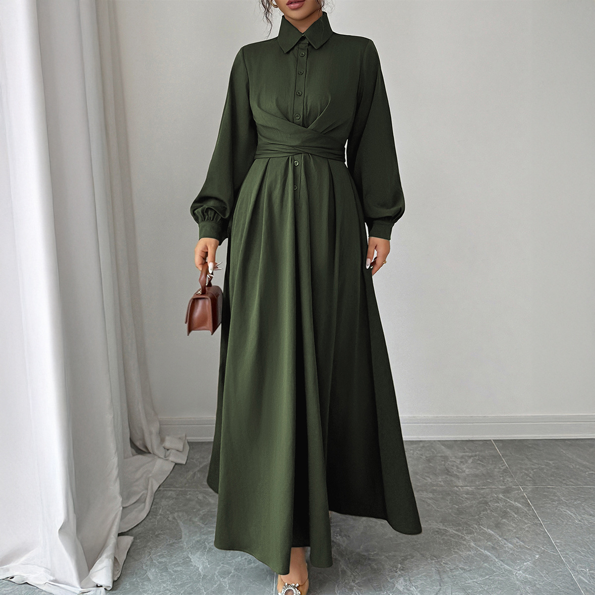 Long sleeved long skirt dress - Image 4